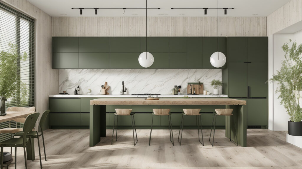 COCINA VERDE OLIVA