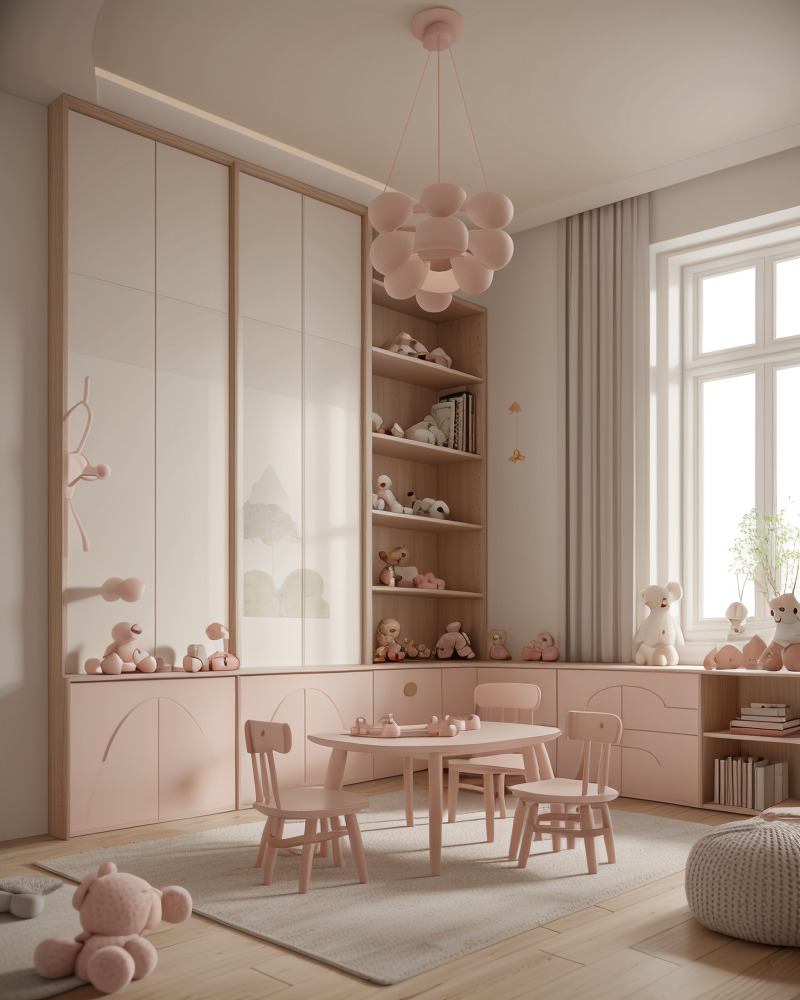 playroom rosa moderno