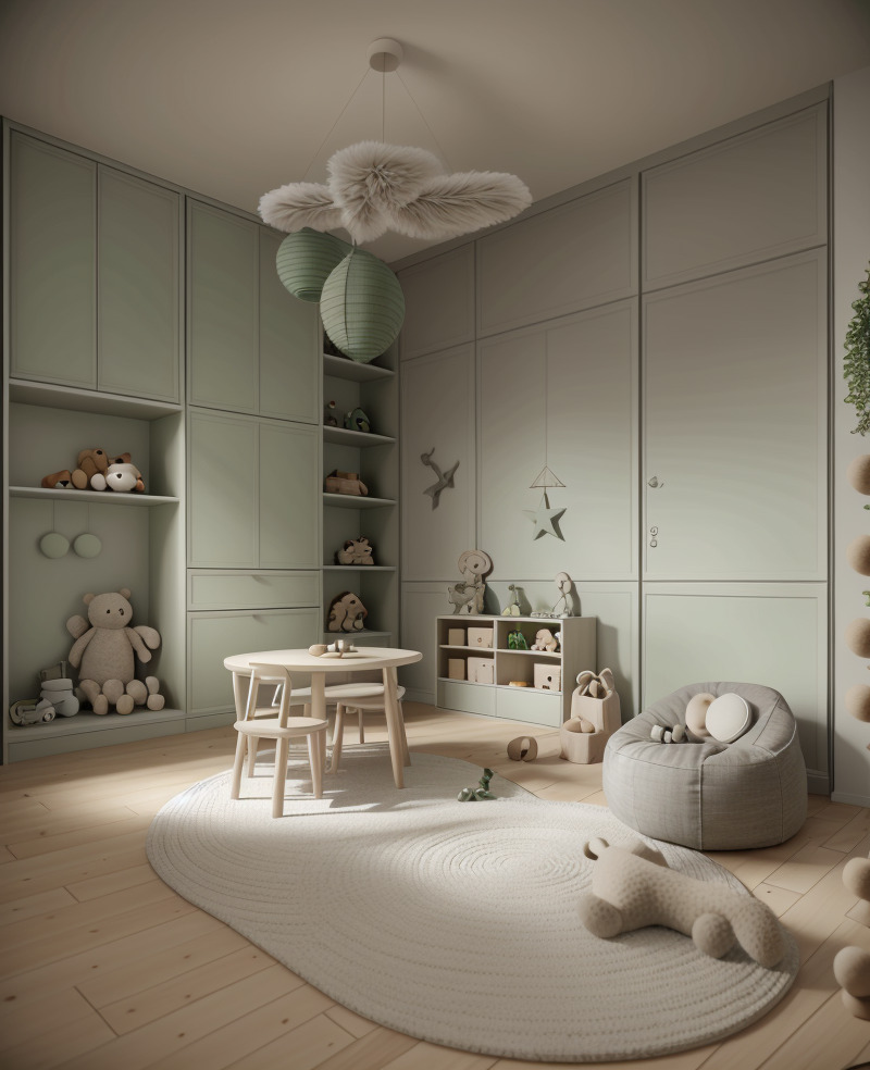 playroom verde pastel
